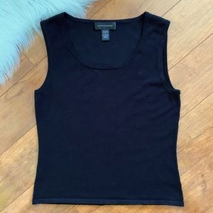 Cable & Gauge Black Sleeveless Sweater-Size Small